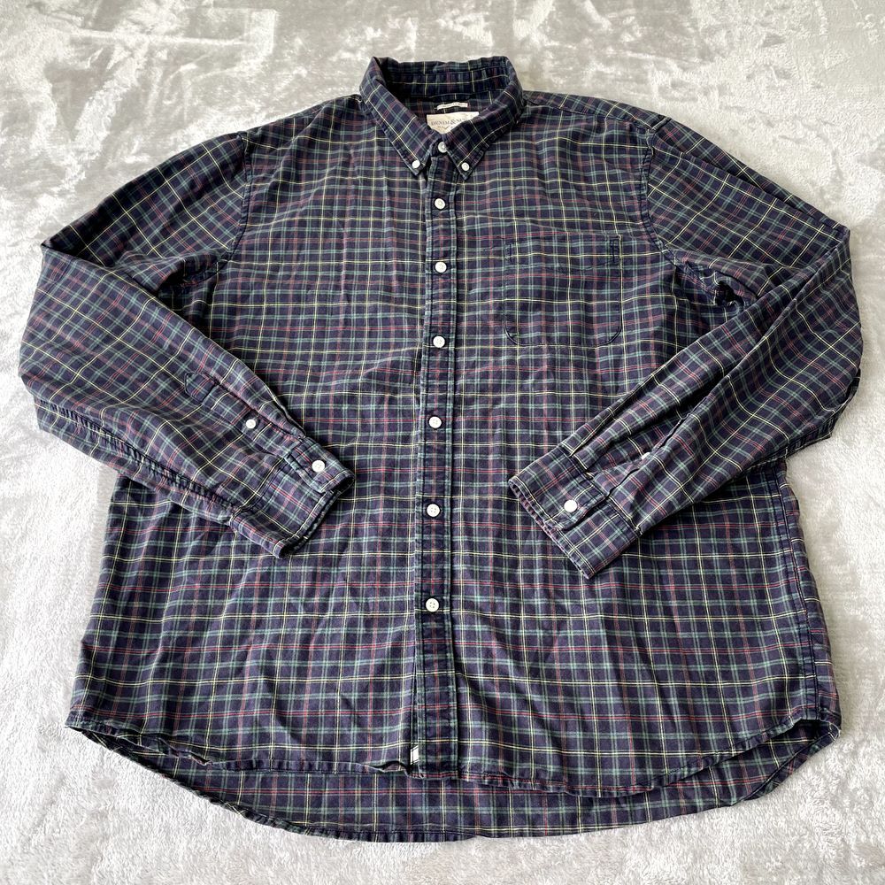 Denim & Supply Ralph Lauren Shirt Men 2XL‎ Tartan Plaid Long Sleeve Preppy